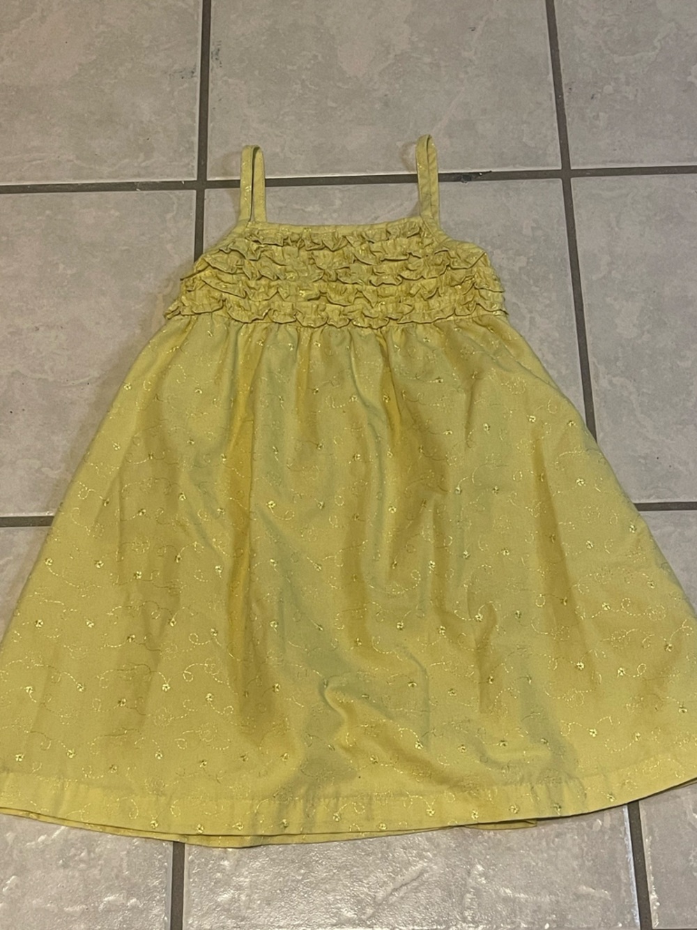 Al & Ray Yellow Girls' Smocked Sundress Size 4‎